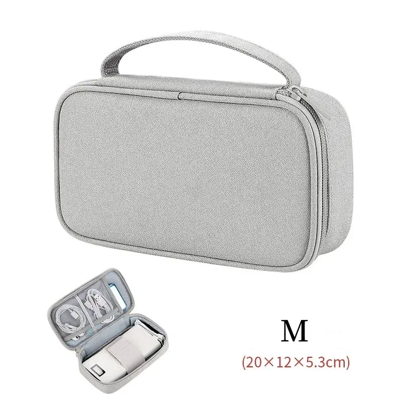 Grand sac de rangement de voyage étanche et portable pour câbles et appareils électroniques 17