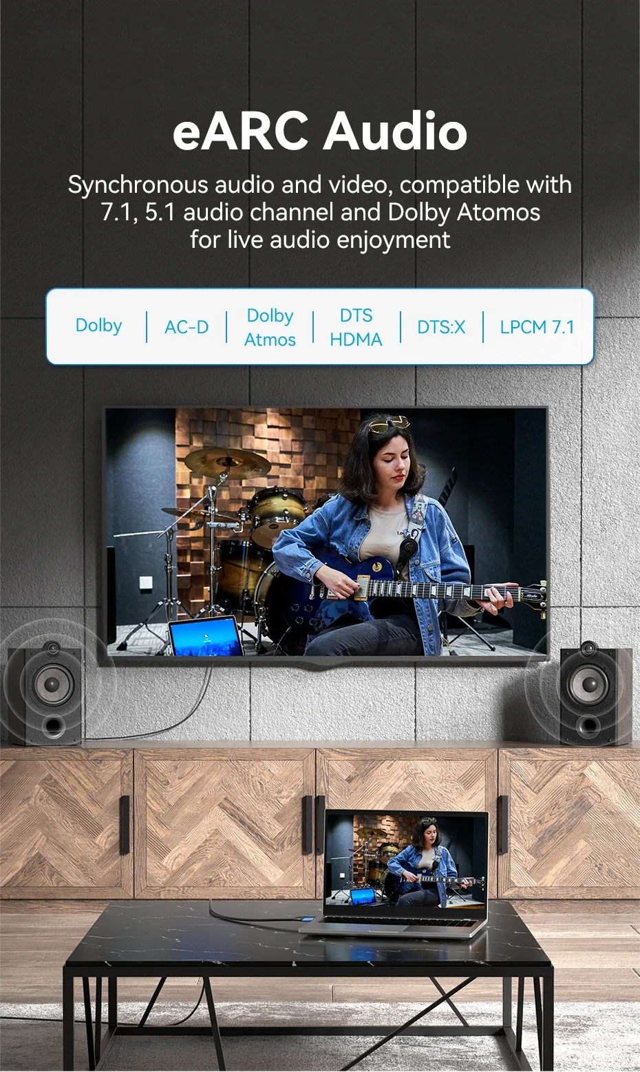Synchronisation audio eARC et Dolby Atmos