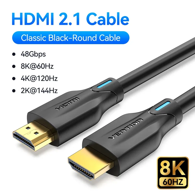 Câble HDMI 2.1 Vention compatible 8K/60Hz et 4K/120Hz pour Xiaomi Mi Box, PS5, Dolby Vision, 48 Gbps 7
