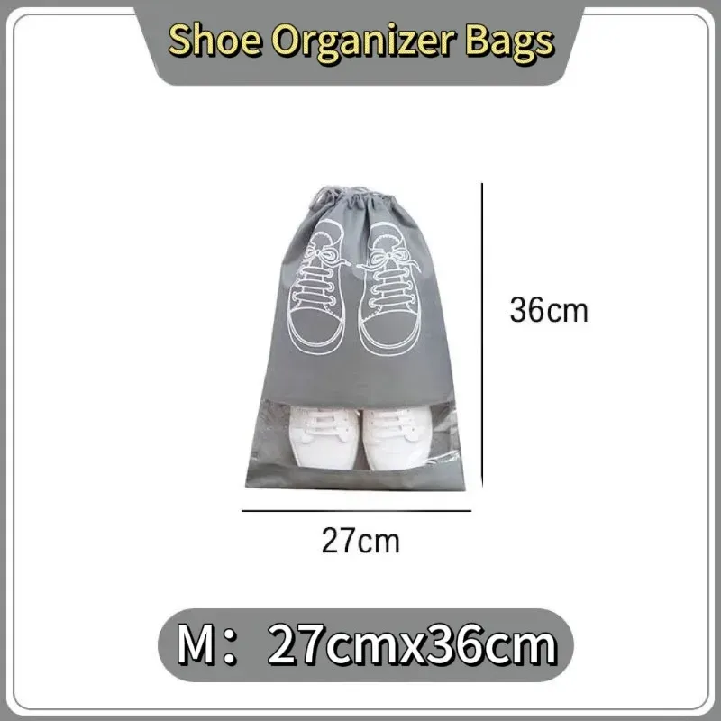 Ce titre est déjà en français. Voici sa version nettoyée, sans mots-clés superflus :

Sacs de rangement pour chaussures en non-tissé (lot de 1, 3 ou 5) – Pochettes de voyage portables 8