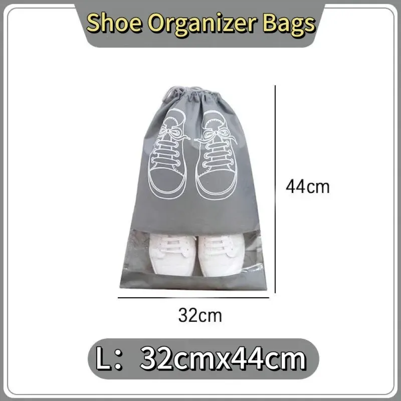 Ce titre est déjà en français. Voici sa version nettoyée, sans mots-clés superflus :

Sacs de rangement pour chaussures en non-tissé (lot de 1, 3 ou 5) – Pochettes de voyage portables 7