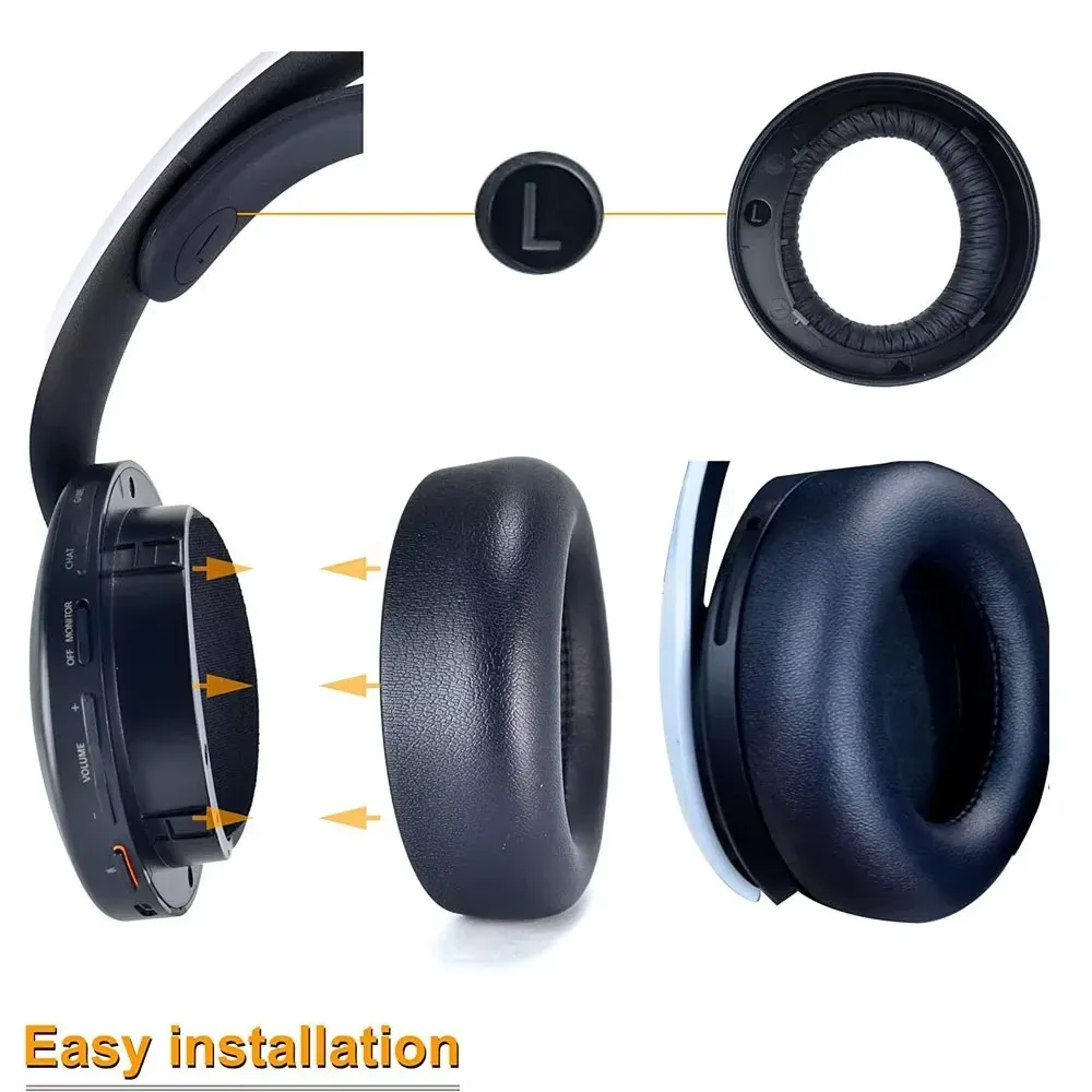 Coussinets d'oreille de rechange, coussinets en mousse à mémoire de forme, pour casque sans fil Sony PlayStation PS5 Pulse 3D, avec gel rafraîchissant 5