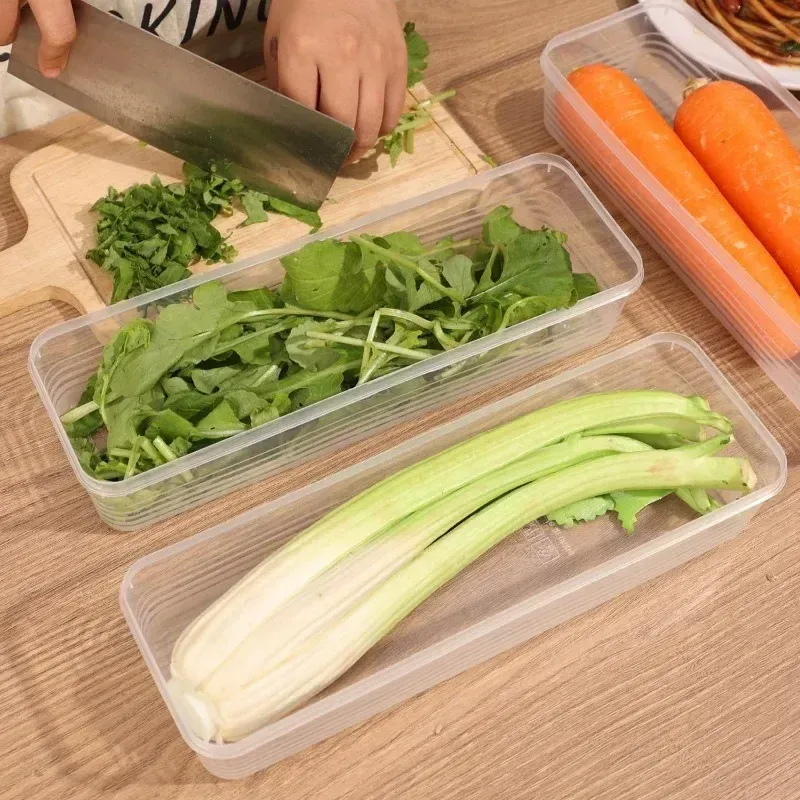 Boîtes de rangement pour réfrigérateur, lot de 1 à 5 pièces, contenants alimentaires avec couvercle scellé, organisateur de réfrigérateur, bac à légumes, pots de conservation 5