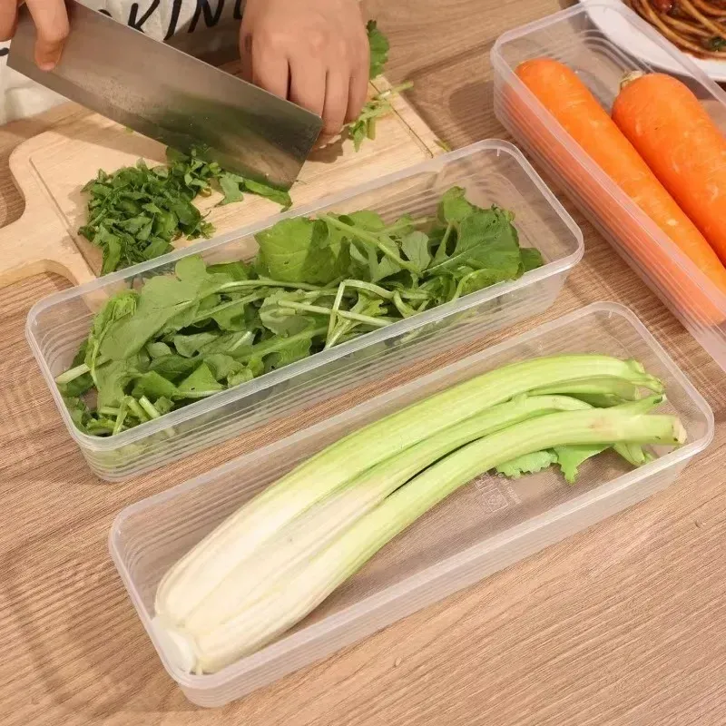 Boîtes de rangement pour réfrigérateur ouvertes