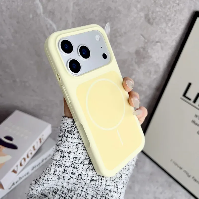 Coque MagSafe en silicone liquide pour iPhone 18, 17 Air, 16, 15 et 14 Pro Max, Plus 13