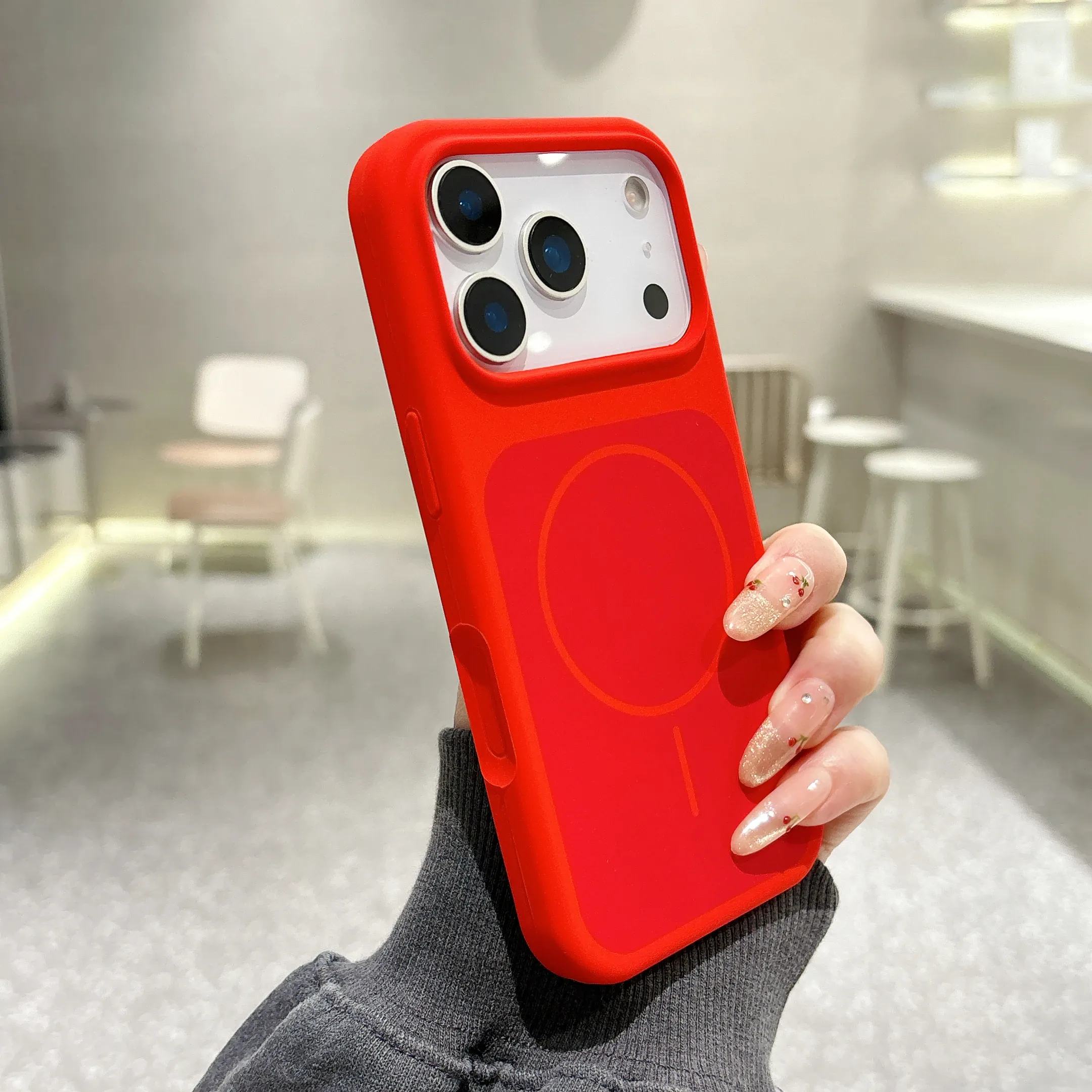 Coque MagSafe en silicone liquide pour iPhone 18, 17 Air, 16, 15 et 14 Pro Max, Plus 14