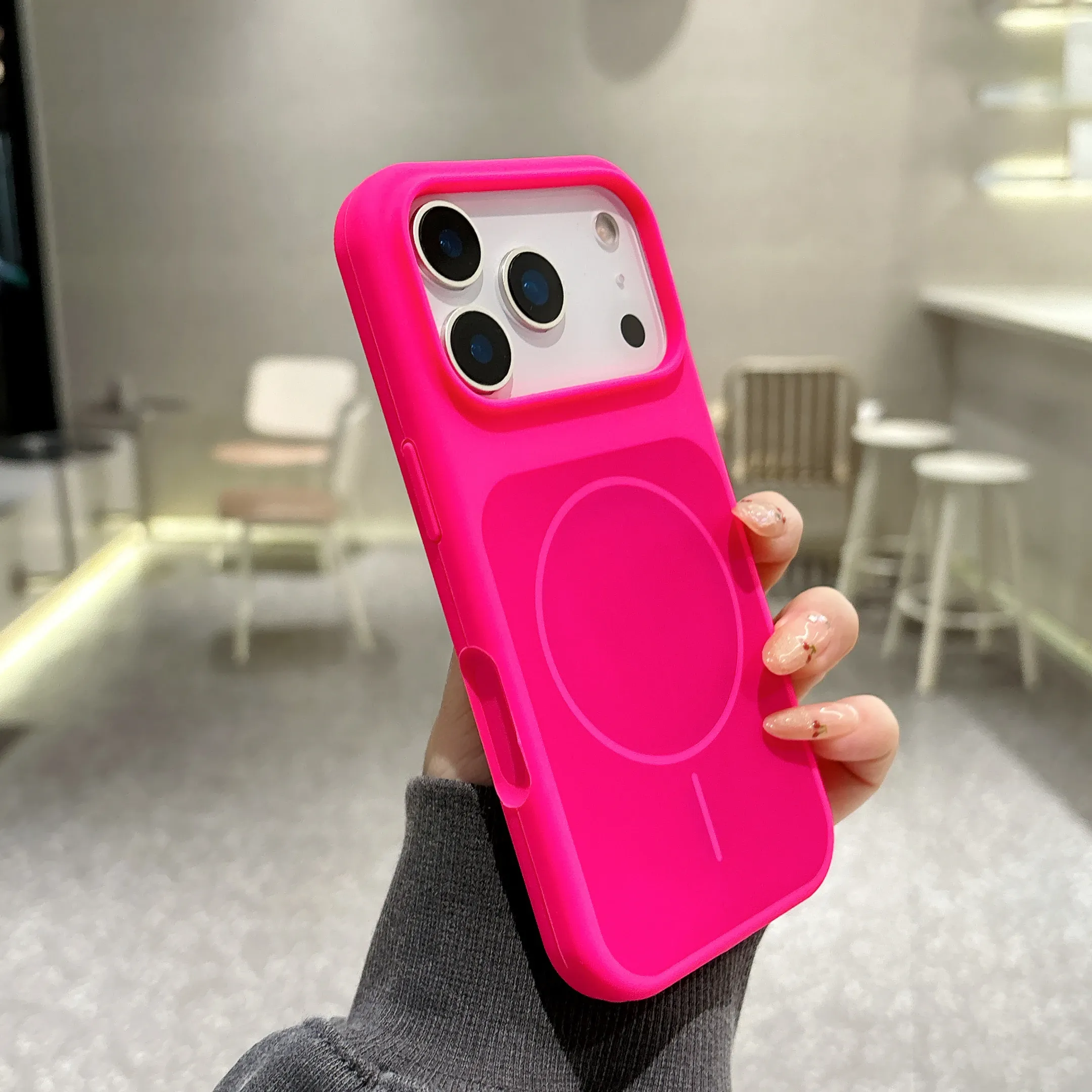 Coque MagSafe en silicone liquide pour iPhone 18, 17 Air, 16, 15 et 14 Pro Max, Plus 15