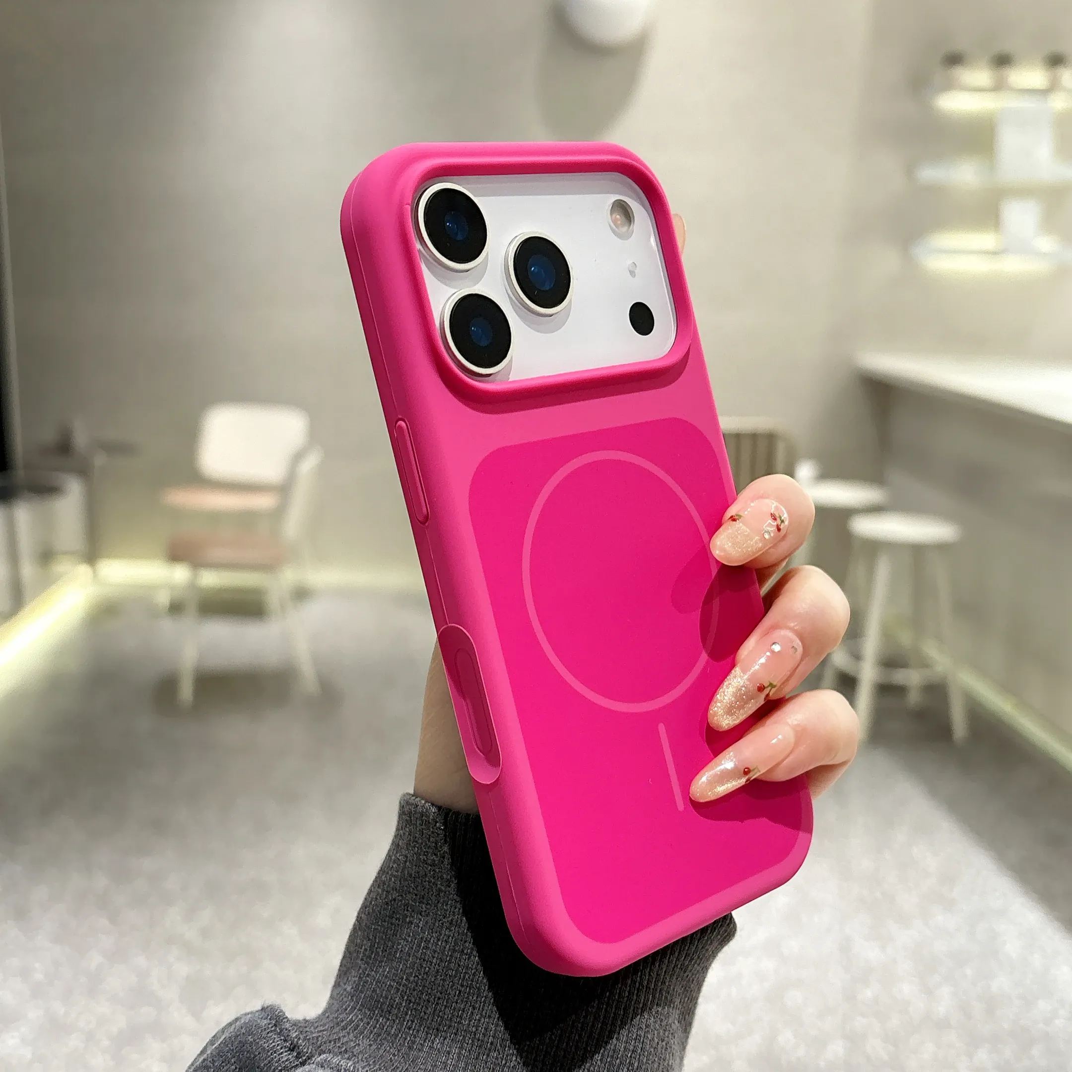 Coque MagSafe en silicone liquide pour iPhone 18, 17 Air, 16, 15 et 14 Pro Max, Plus 16
