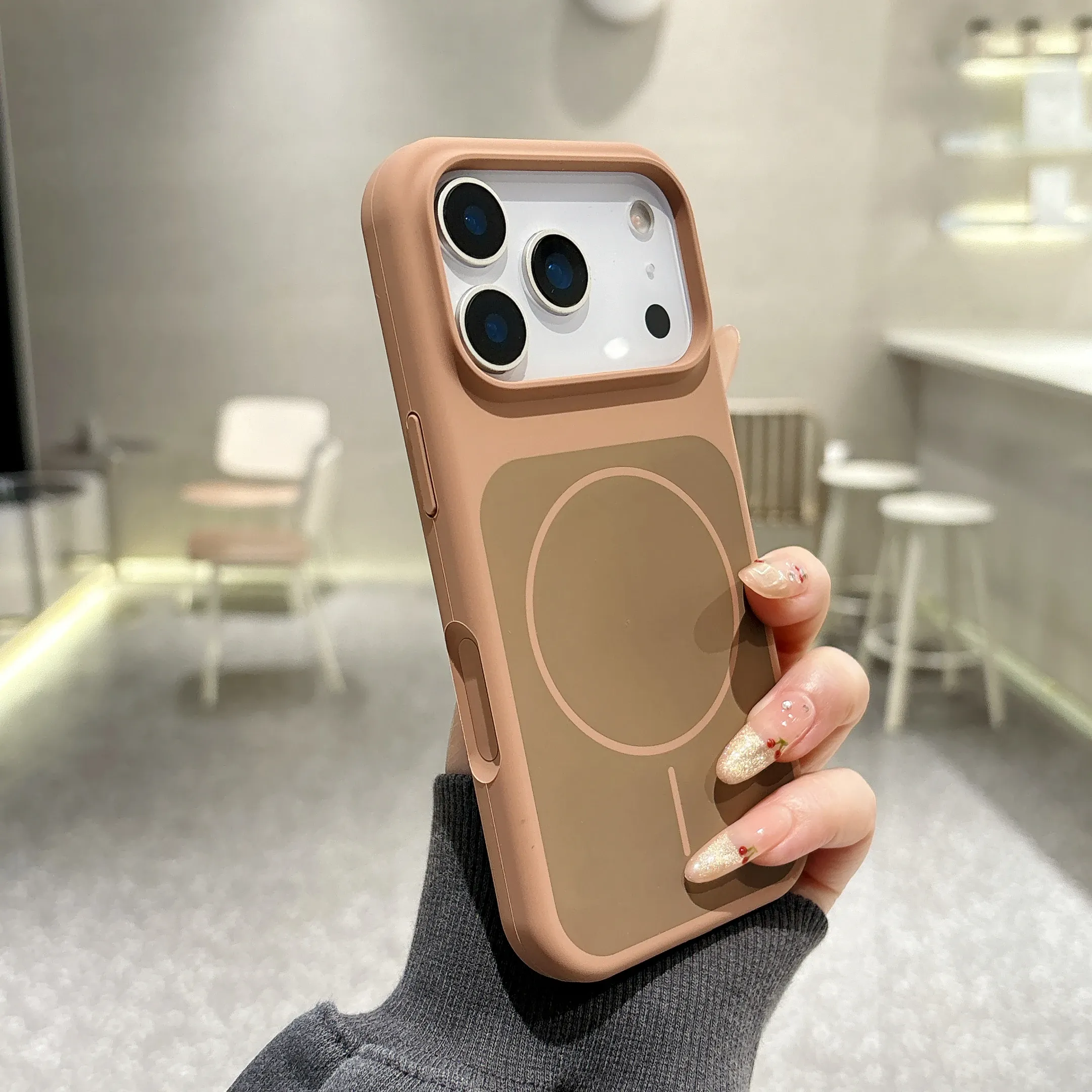 Coque MagSafe en silicone liquide pour iPhone 18, 17 Air, 16, 15 et 14 Pro Max, Plus 17