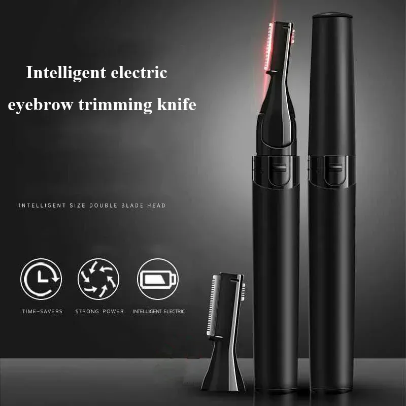 Rasoir électrique pour sourcils, portable, à double tête de coupe et lavable, outil de mise en forme et de rasage des sourcils - Image 1