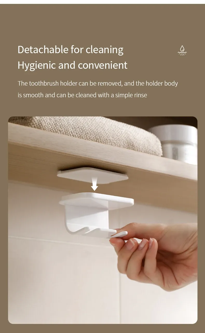 Support de brosse à dents dans un intérieur de salle de bain