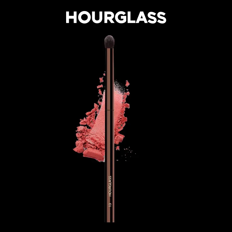 Pinceau de maquillage sablier à estomper, précision n°13, fibres douces et respectueuses de la peau, design tendance, pour un seul œil - Image 1