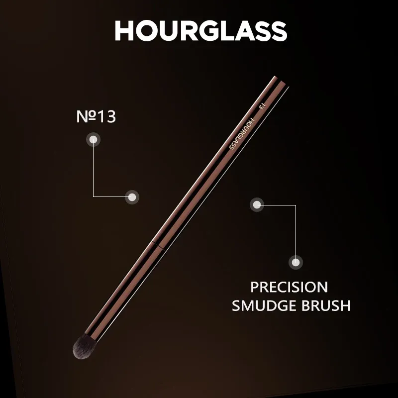 Pinceau de maquillage sablier à estomper, précision n°13, fibres douces et respectueuses de la peau, design tendance, pour un seul œil 4