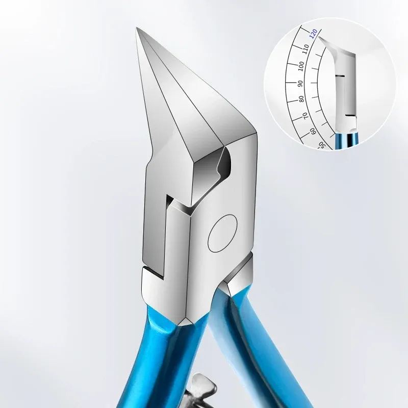 Coupe-ongles en acier inoxydable, lame droite pour ongles incarnés et épais, pointe fine et précise, outils de manucure 2