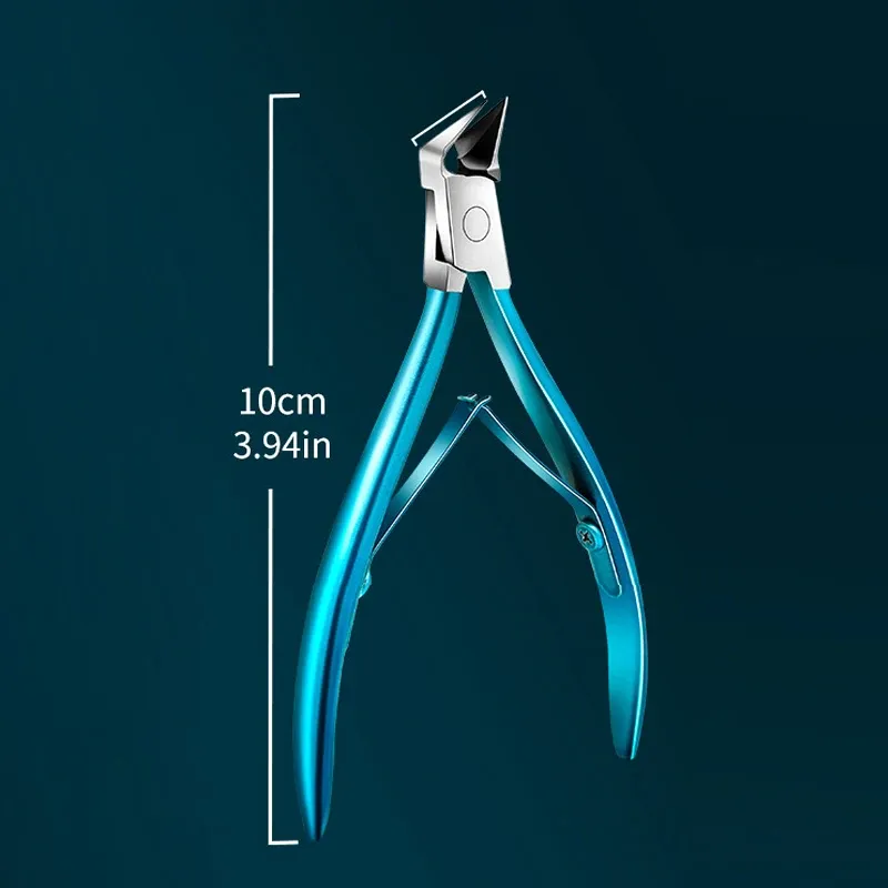 Coupe-ongles en acier inoxydable, lame droite pour ongles incarnés et épais, pointe fine et précise, outils de manucure 17