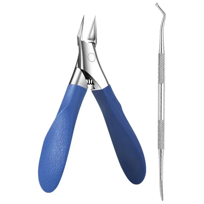 Coupe-ongles en acier inoxydable, lame droite pour ongles incarnés et épais, pointe fine et précise, outils de manucure 12