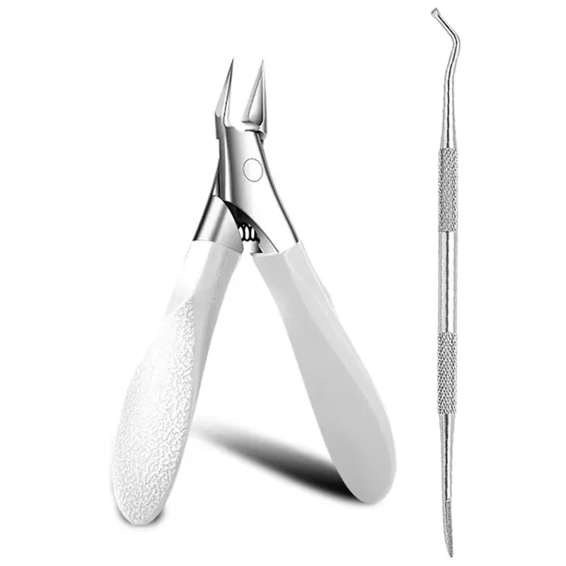 Coupe-ongles en acier inoxydable, lame droite pour ongles incarnés et épais, pointe fine et précise, outils de manucure 15