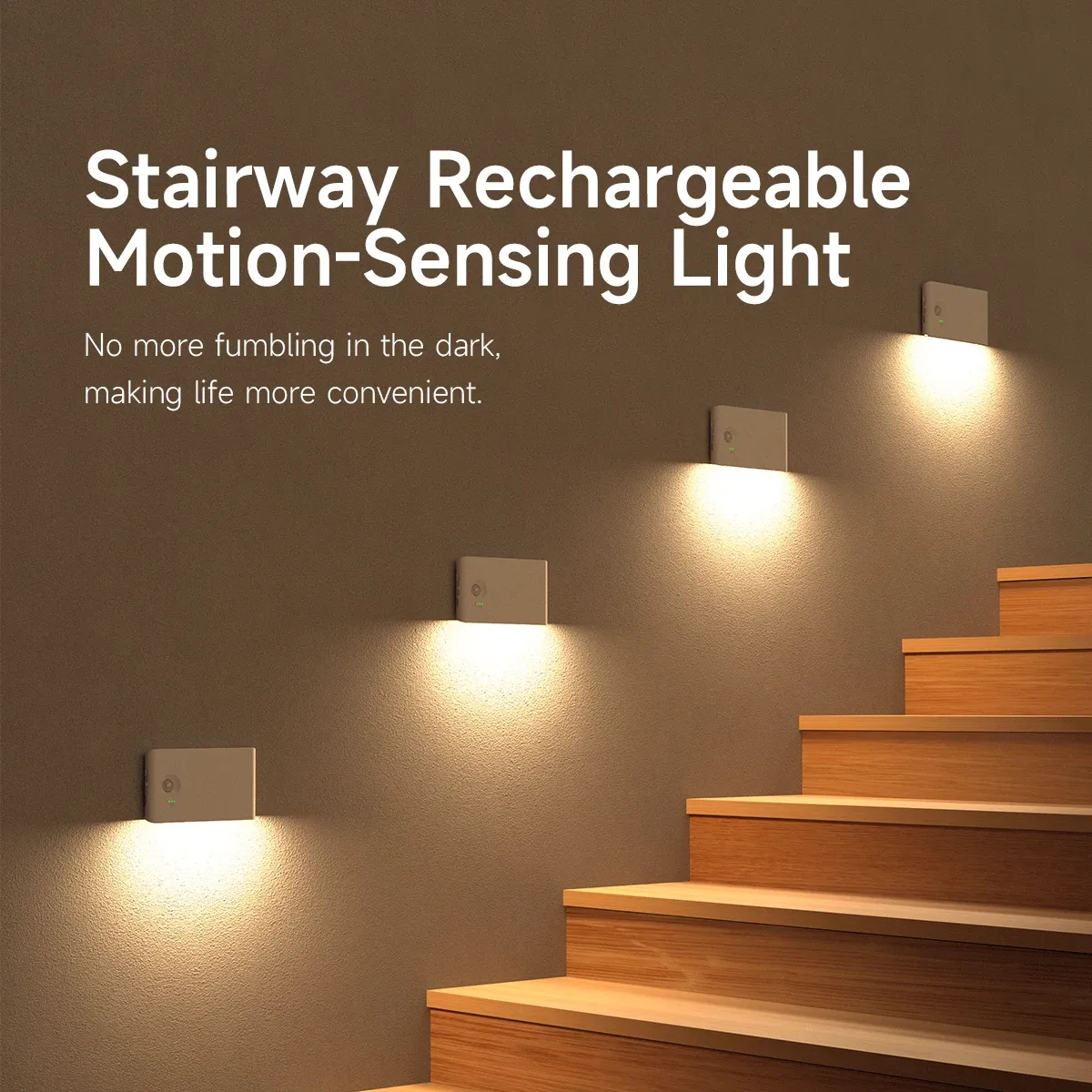 Veilleuse LED à détecteur de mouvement, lumière d'ambiance rechargeable à intensité variable avec fixation magnétique, idéale pour armoire, salon, couloir et escalier 2