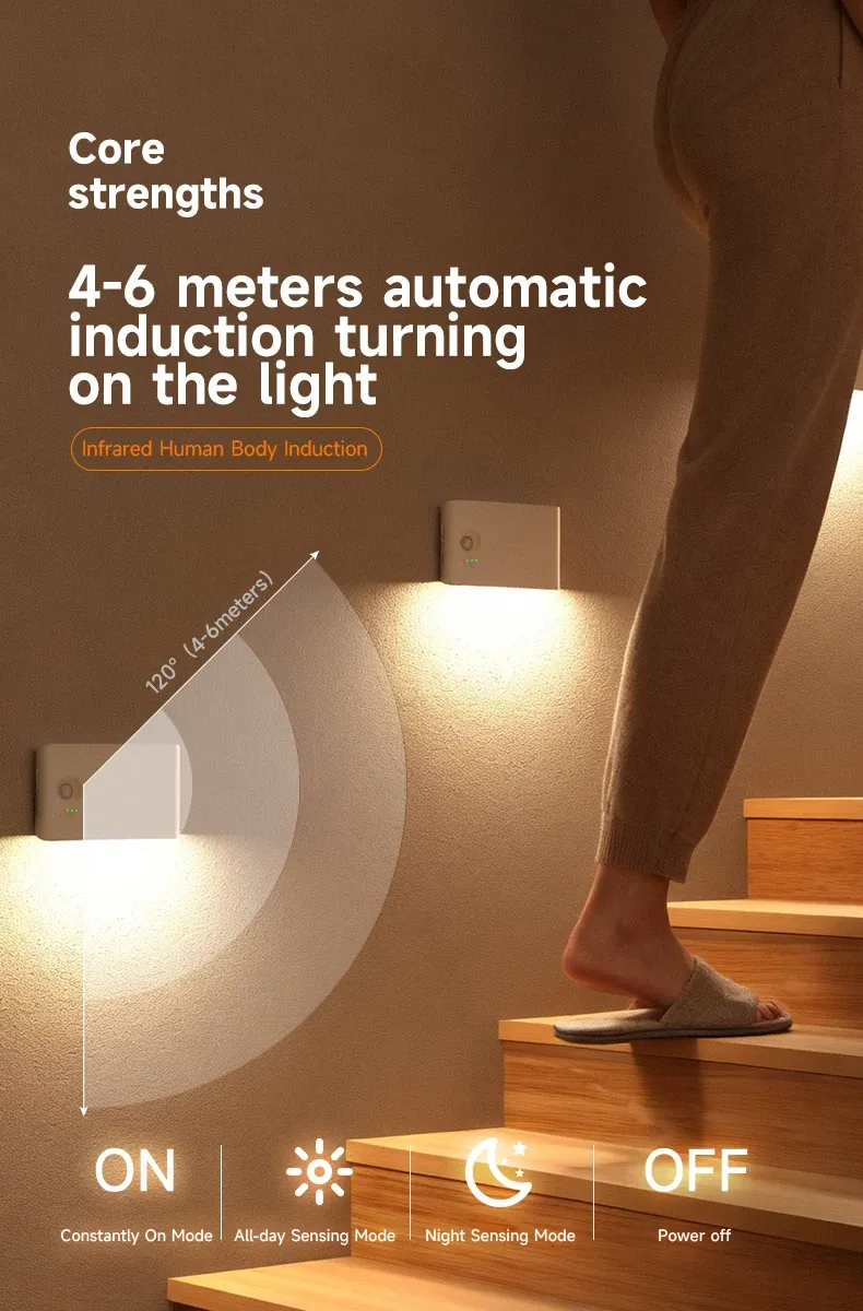 Veilleuse LED à détecteur de mouvement, détail du design