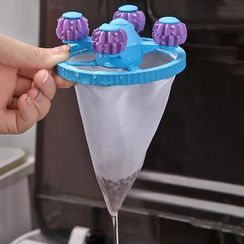 Sac filtrant réutilisable pour machine à laver, attrape-peluches et poils d'animaux 2