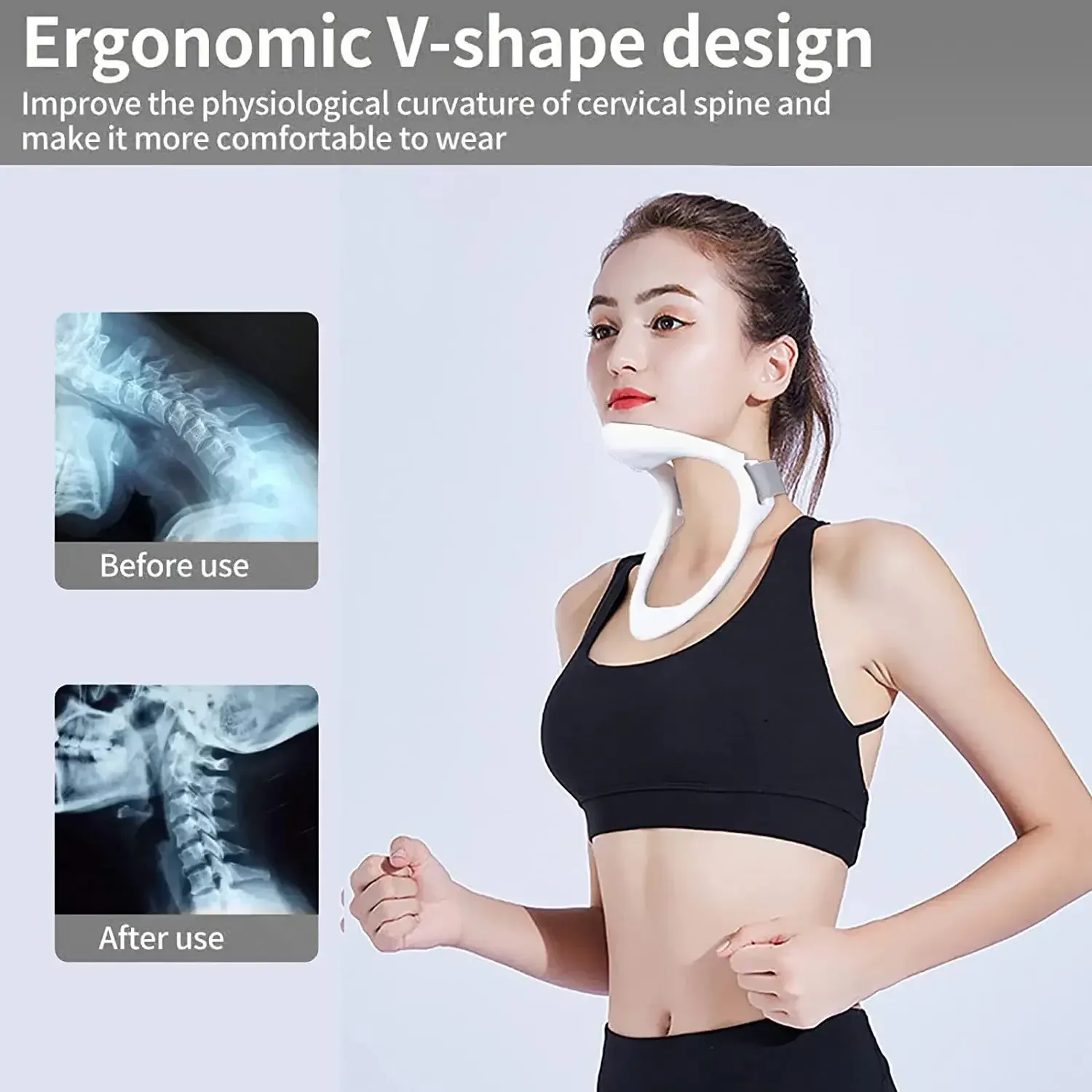 Correcteur de posture cervical en situation d'utilisation