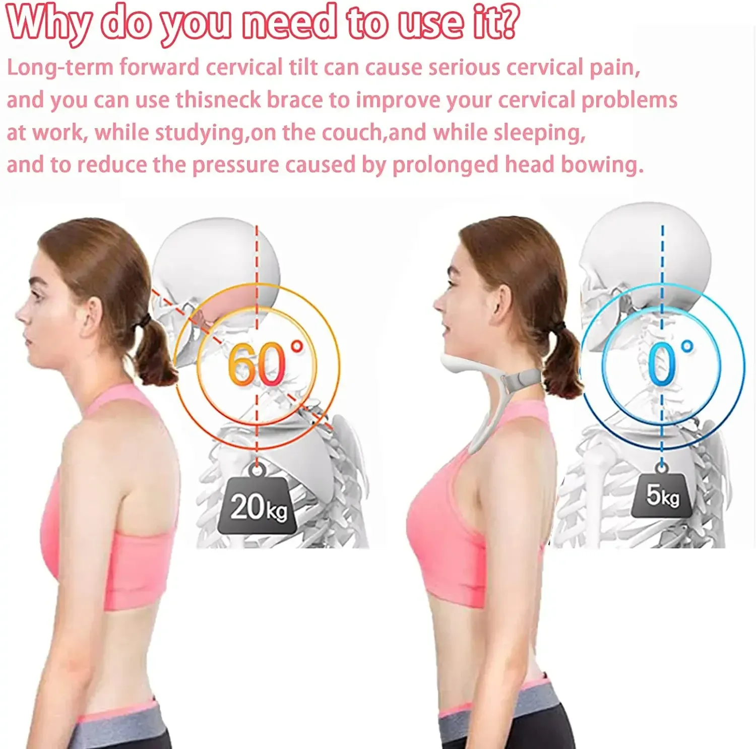 Correcteur de posture cervical, confort au quotidien