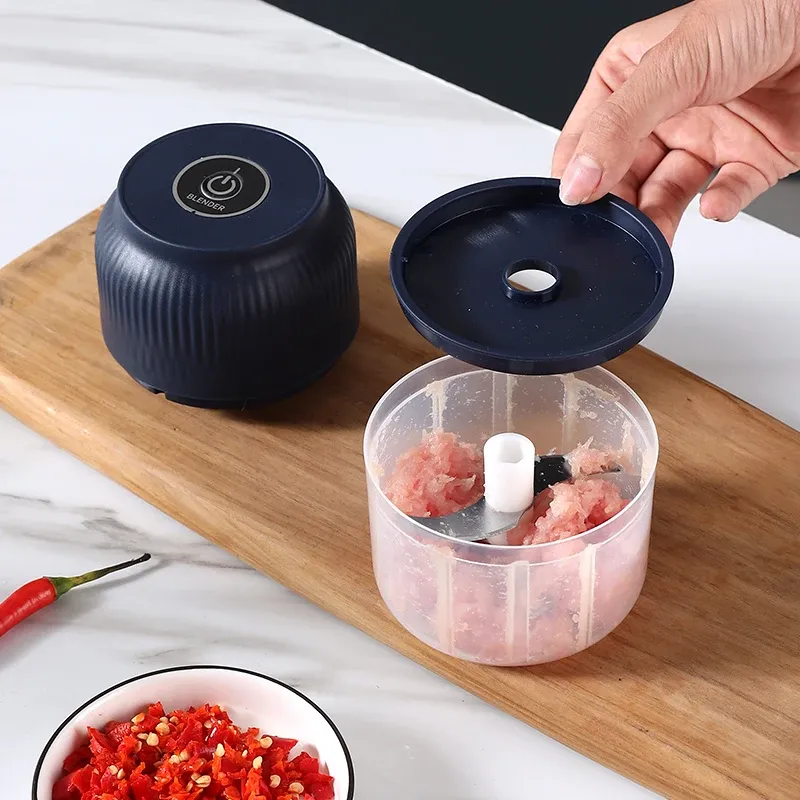 Broyeur électrique à ail rechargeable USB, hachoir portable pour légumes et viande