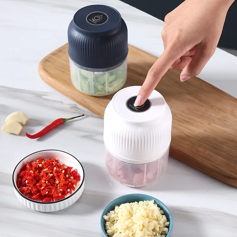 Broyeur électrique à ail rechargeable USB, hachoir portable pour légumes et viande 4