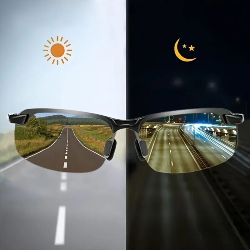 Lunettes de soleil polarisées jour et nuit, résistantes aux rayures, protection UV