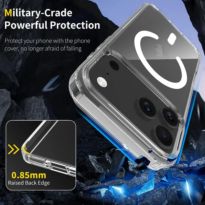 Coque MagSafe transparente pour iPhone 17 Pro Max