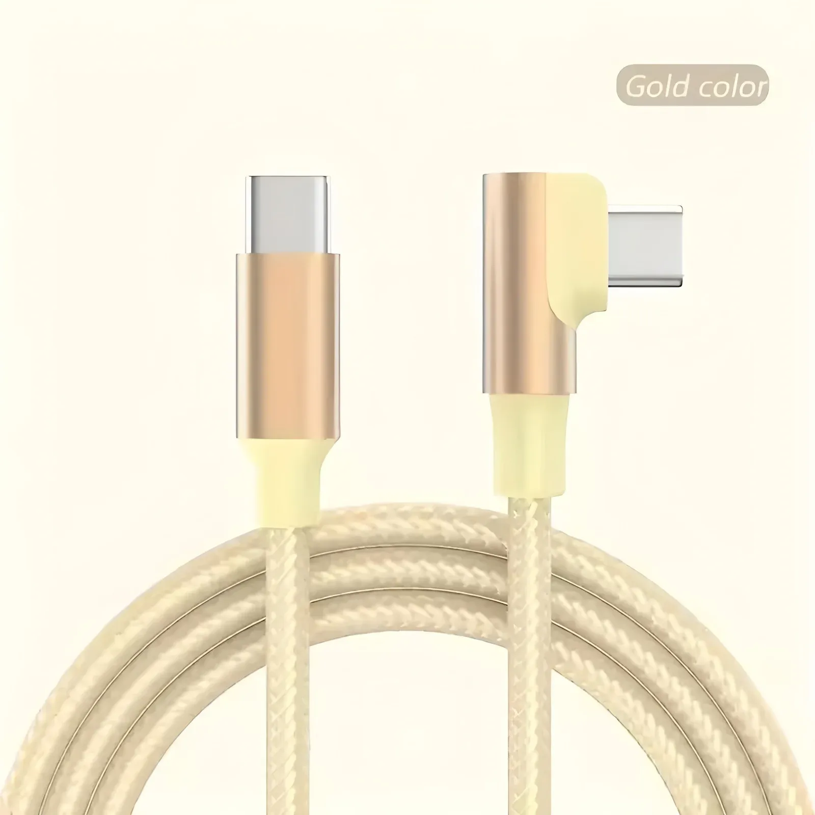 Câble USB-C vers USB-C tressé 100 W à charge rapide PD, coudé à 90 degrés 8