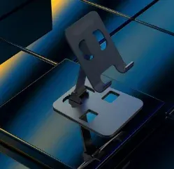 Support de téléphone de bureau pliable universel en alliage d'aluminium, support métallique pour iPhone 15 et 14 7