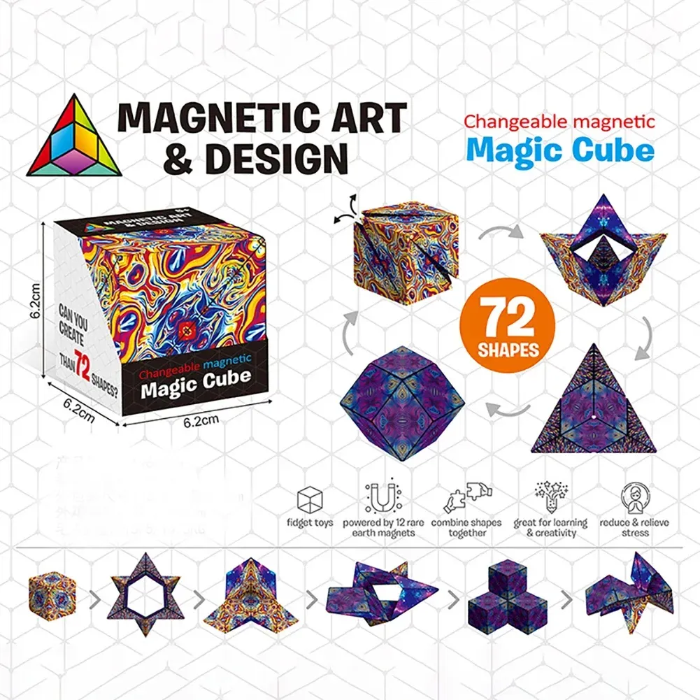 Cube magnétique anti-stress en détail