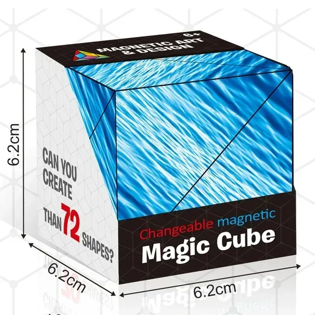 Cube magnétique géométrique transformable pour enfants, casse-tête 3D de décompression et d'entraînement cognitif 9