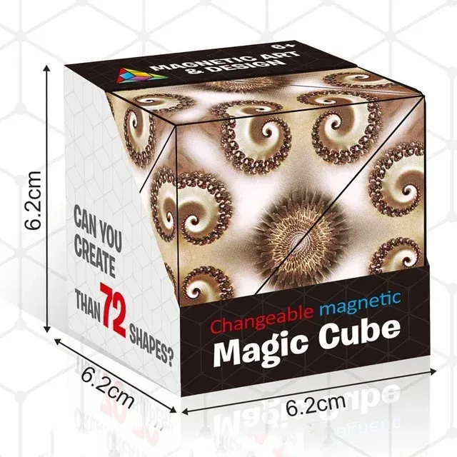 Cube magnétique géométrique transformable pour enfants, casse-tête 3D de décompression et d'entraînement cognitif 13
