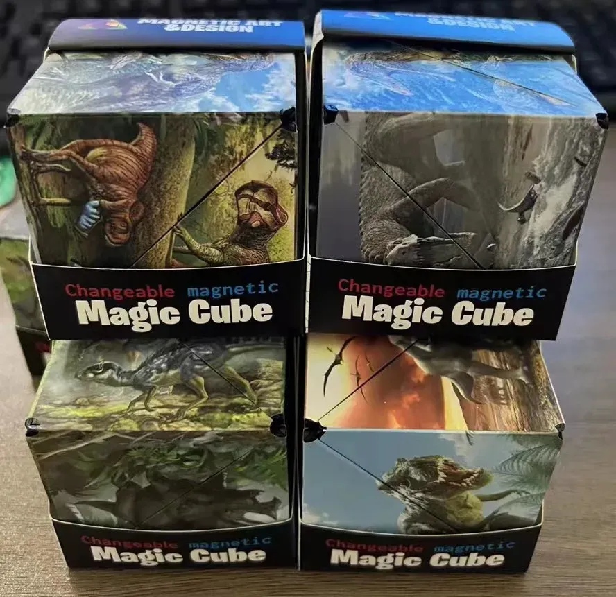 Cube magnétique géométrique transformable pour enfants, casse-tête 3D de décompression et d'entraînement cognitif 18