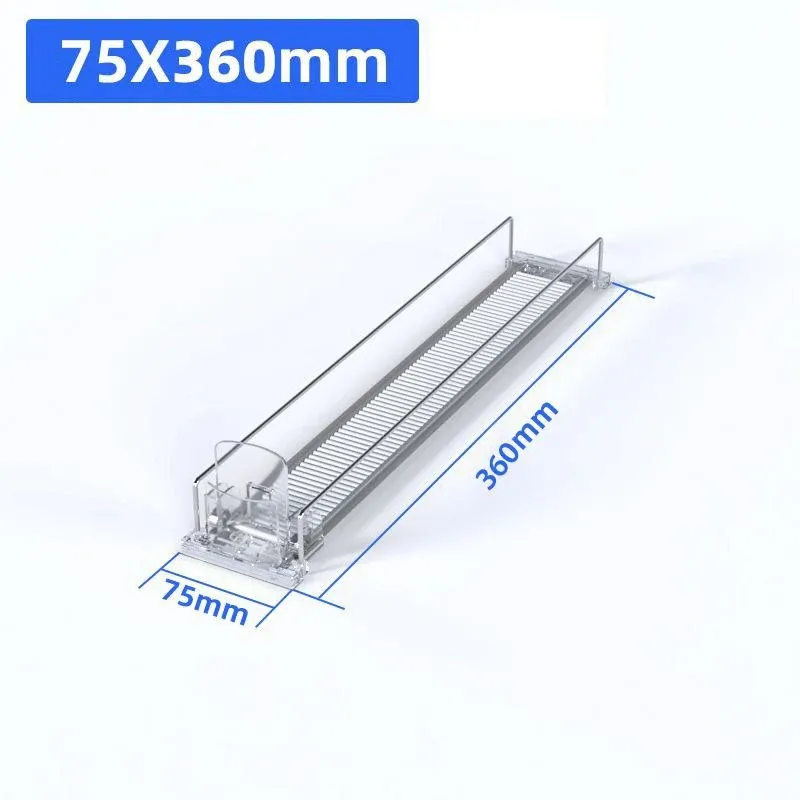 Distributeur automatique de canettes pour réfrigérateur – Organisateur transparent à glissière avec poussoir à ressort 10