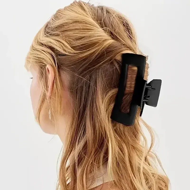 4 pinces à cheveux crocodile | Pinces antidérapantes extra larges pour cheveux épais | Ensemble d'accessoires pour cheveux unis, pour queue de cheval 3