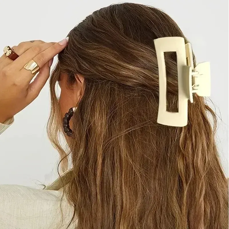 4 pinces à cheveux crocodile | Pinces antidérapantes extra larges pour cheveux épais | Ensemble d'accessoires pour cheveux unis, pour queue de cheval 5