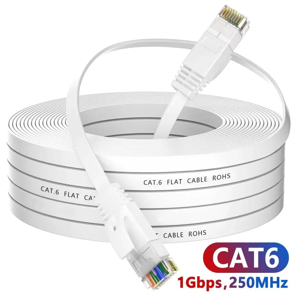 Câble Ethernet Cat 6, câble réseau LAN Gigabit haute vitesse pour connexion Internet