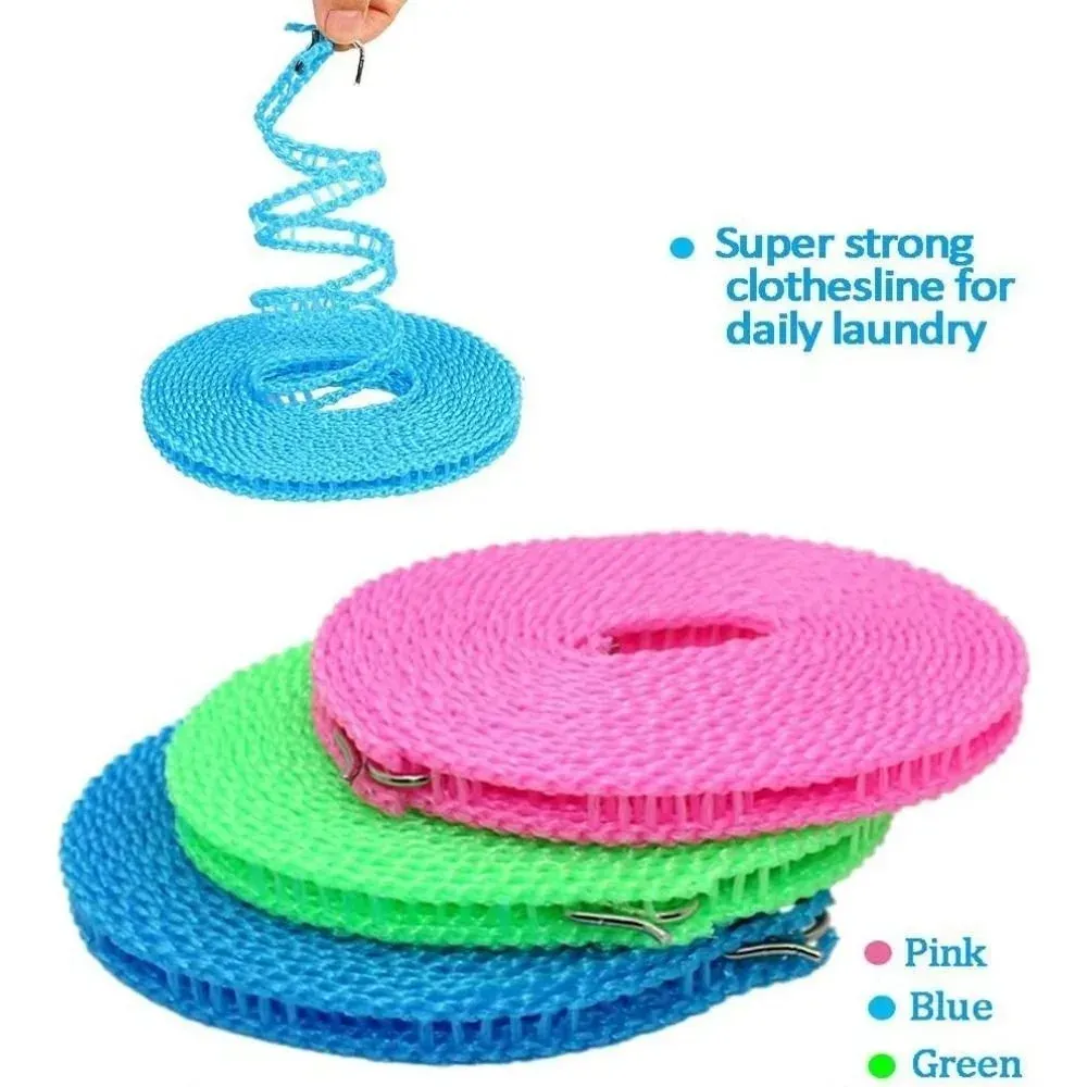 Corde à linge rétractable portable de 10 m avec mousqueton, pour le camping et les voyages 6