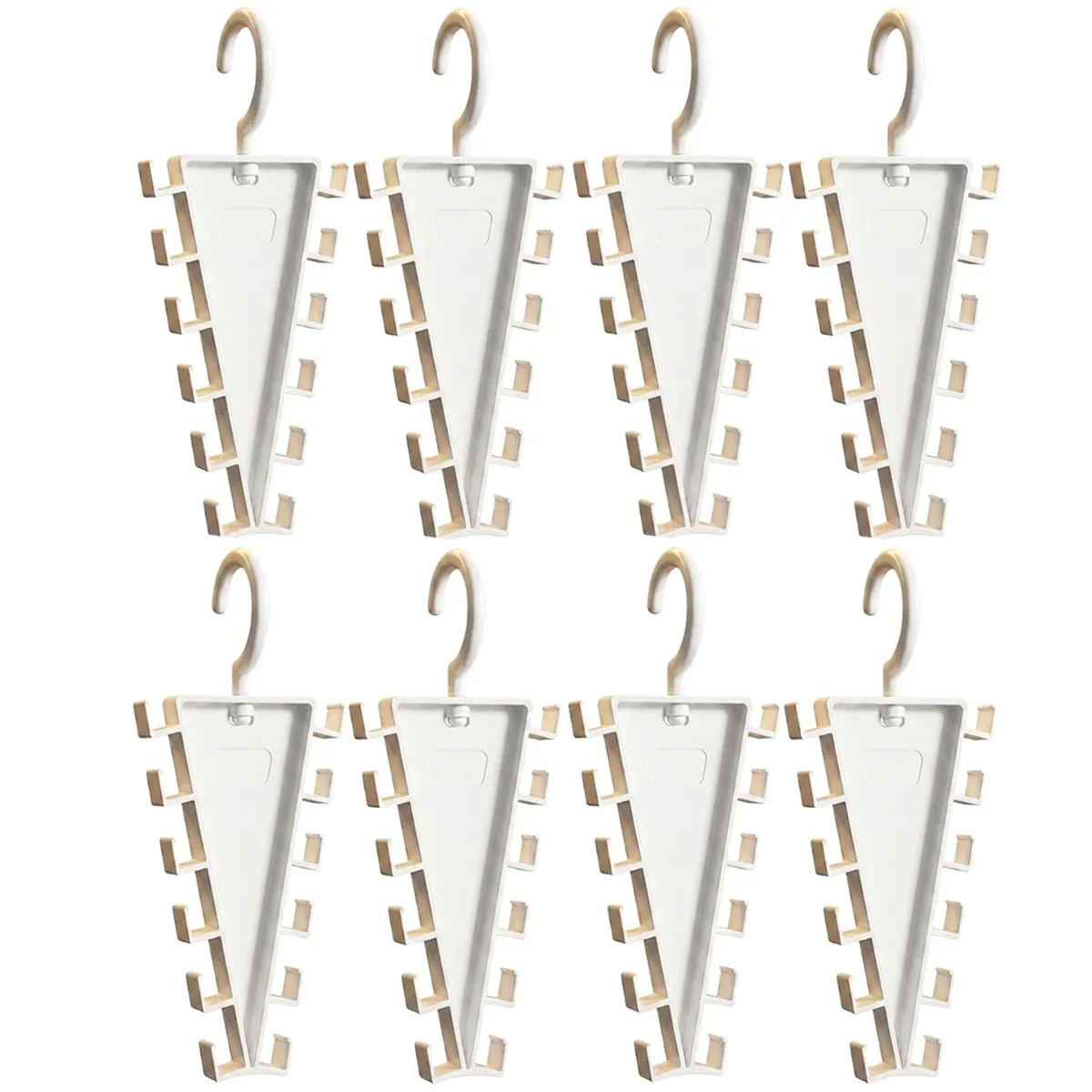 Lot de 2, 4 ou 8 crochets multi-usages en V pour penderie, organisateur de placard à 12 crochets, gain de place 9