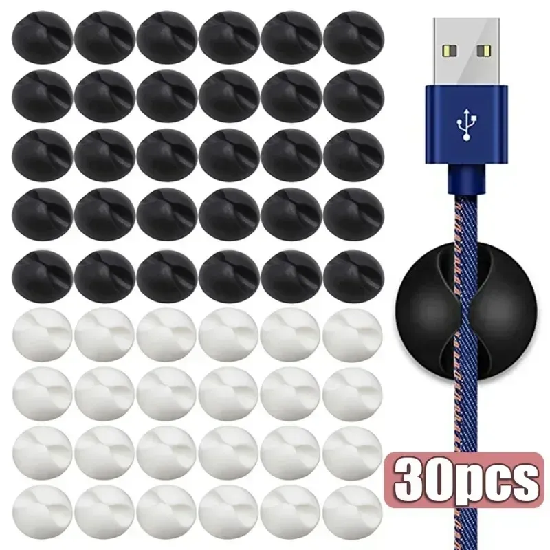 Clip de câble de données pour tableau de bord de voiture, auto-adhésif, support de fil USB, pince de fixation, organisateur de câbles de bureau, accessoires 6