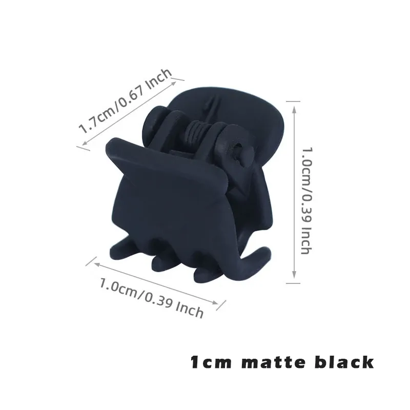 Mini pinces à cheveux en plastique transparent, noir et marron, lot de 10, 1,0 à 1,5 cm, accessoires de coiffure pour femmes et enfants 18
