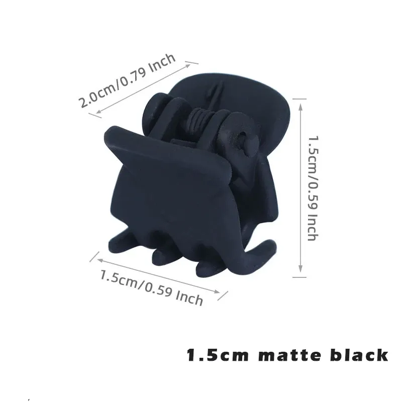 Mini pinces à cheveux en plastique transparent, noir et marron, lot de 10, 1,0 à 1,5 cm, accessoires de coiffure pour femmes et enfants 14