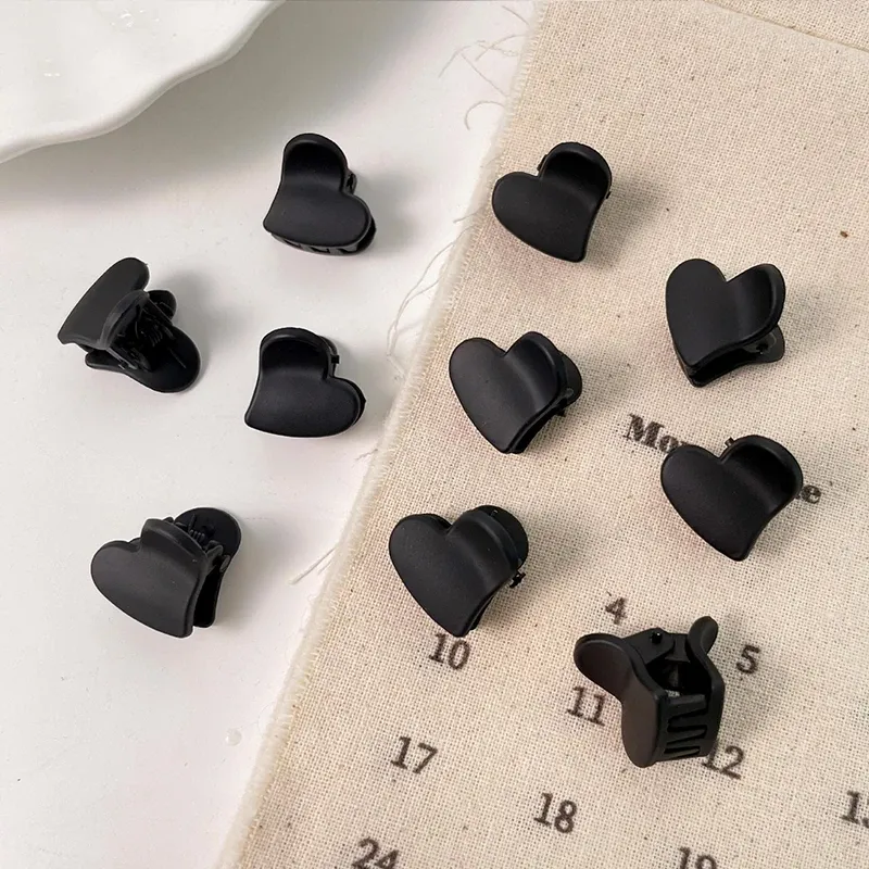 Mini pinces à cheveux en plastique transparent, noir et marron, lot de 10, 1,0 à 1,5 cm, accessoires de coiffure pour femmes et enfants 11