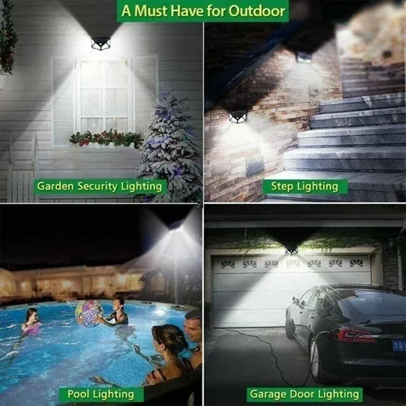 The title is already in French, so I'll give a cleaner, more professional version:

Applique Murale LED 100 LED avec Détecteur de Mouvement, Luminaire d'Extérieur pour Jardin ou Allée, Lot de 1 ou 2 2