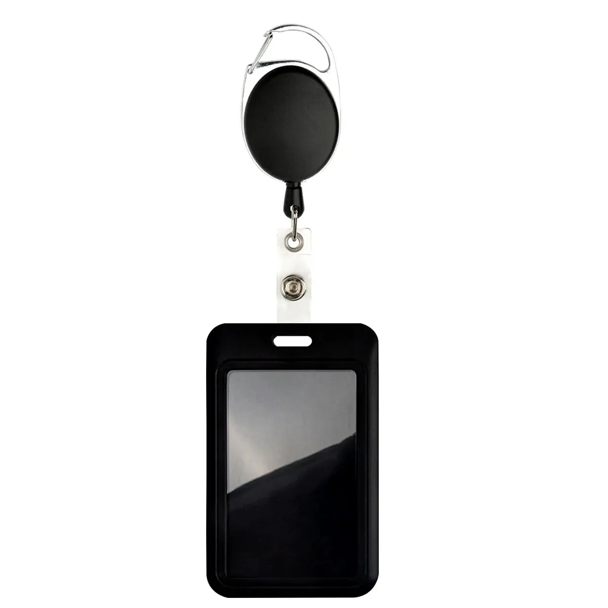 Porte-badge rétractable avec mousqueton robuste, lot de 2 8