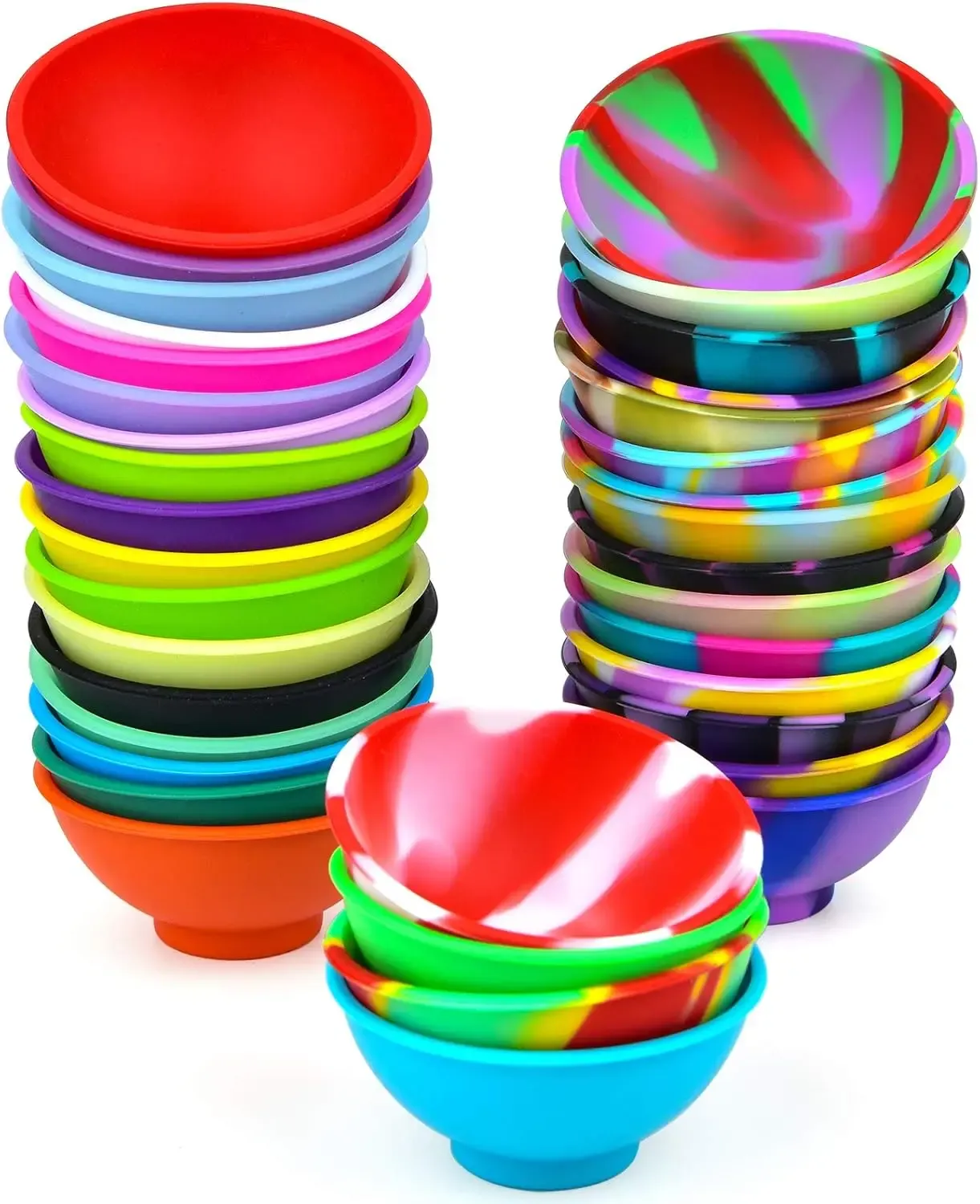 Bol en silicone pour la maison, lot de 2, 67 mm et 50 mm, multicolore, accessoires pour fumeurs, rangement cuisine 1