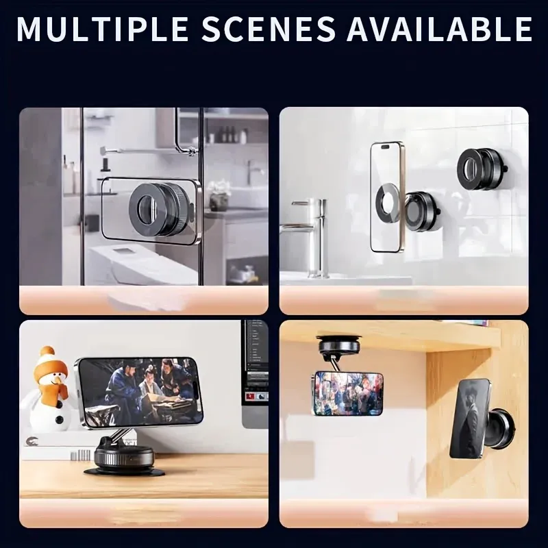 Support de téléphone magnétique rotatif à 360° pour voiture, fixation sur tableau de bord ou pare-brise, support de navigation automobile multi-usage 5